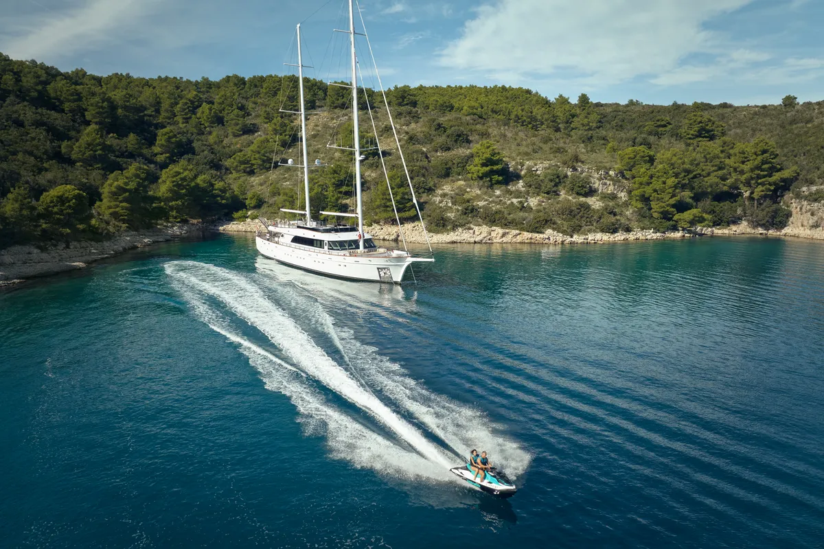 Exterior view of Love Story, a Gulet Motoryacht sailboat at Split, Croatia