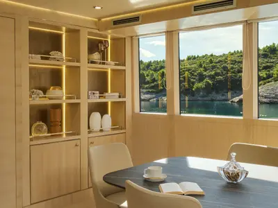 Salon of Love Story, a Gulet Motoryacht sailboat at Split, Croatia
