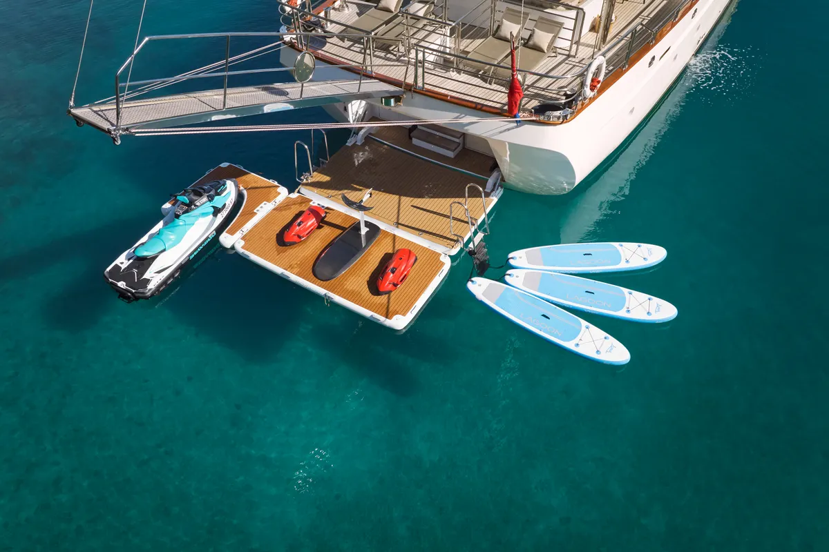 Exterior view of Love Story, a Gulet Motoryacht sailboat at Split, Croatia