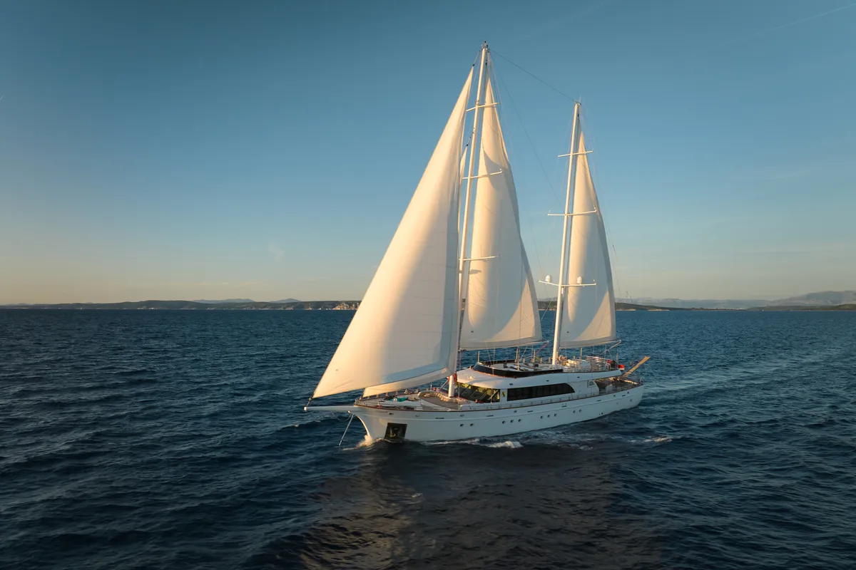 Exterior view of Love Story, a Gulet Motoryacht sailboat at Split, Croatia
