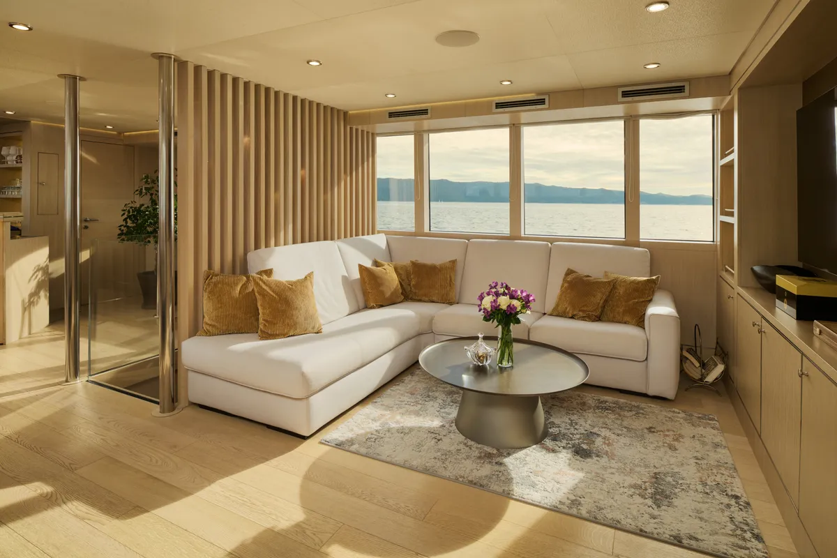 Salon of Love Story, a Gulet Motoryacht sailboat at Split, Croatia