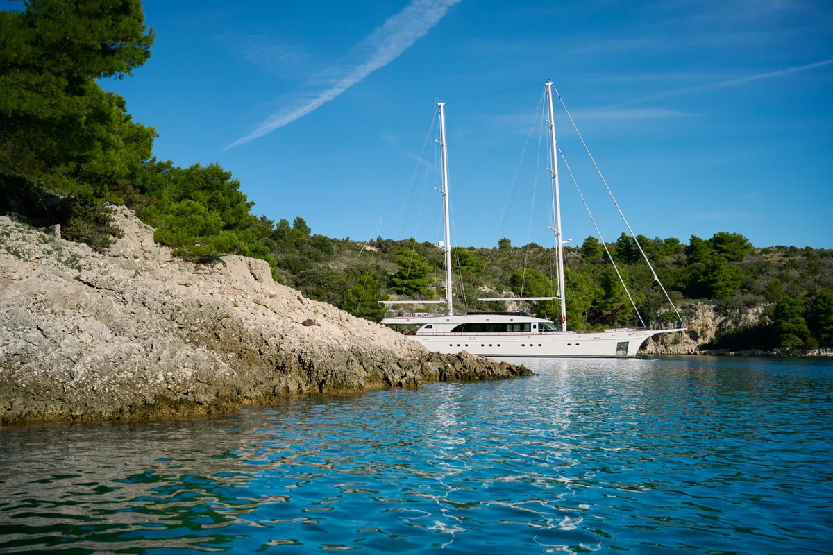 Exterior view of Love Story, a Gulet Motoryacht sailboat at Split, Croatia