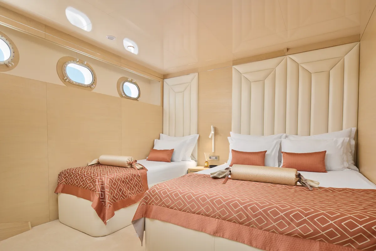 Cabin on Love Story, a Gulet Motoryacht sailboat at Split, Croatia