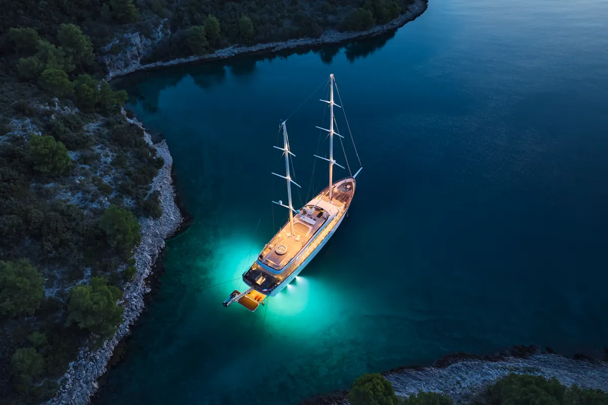 Exterior view of Love Story, a Gulet Motoryacht sailboat at Split, Croatia