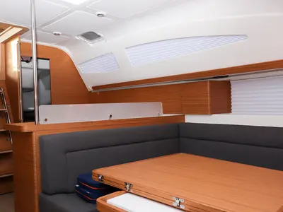 Cabin on Indiana, a Elan Impression 45 sailboat at Grad Biograd na Moru, Croatia