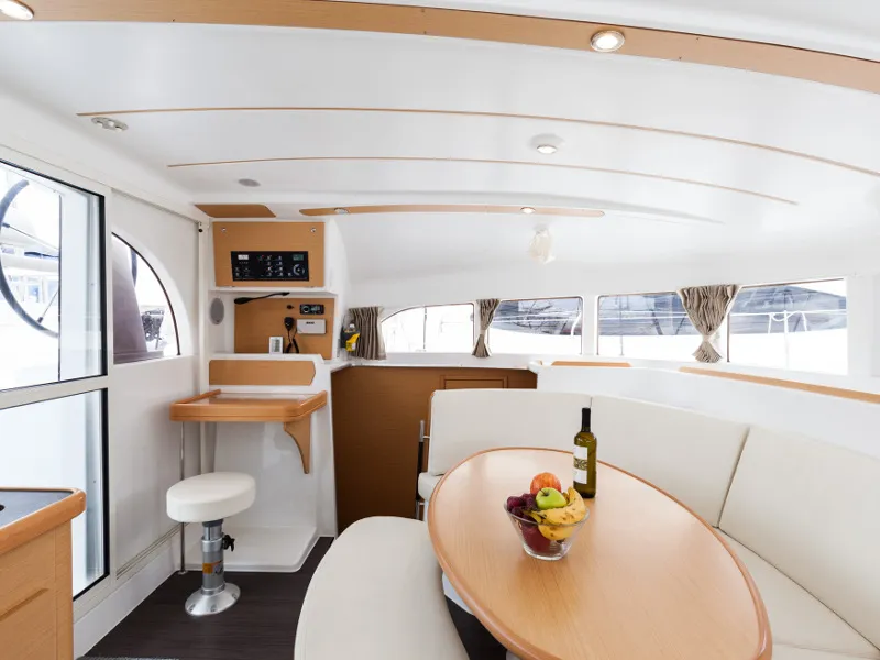 Salon of Vienna, a Lagoon 380 S2 catamaran at Preveza, Greece