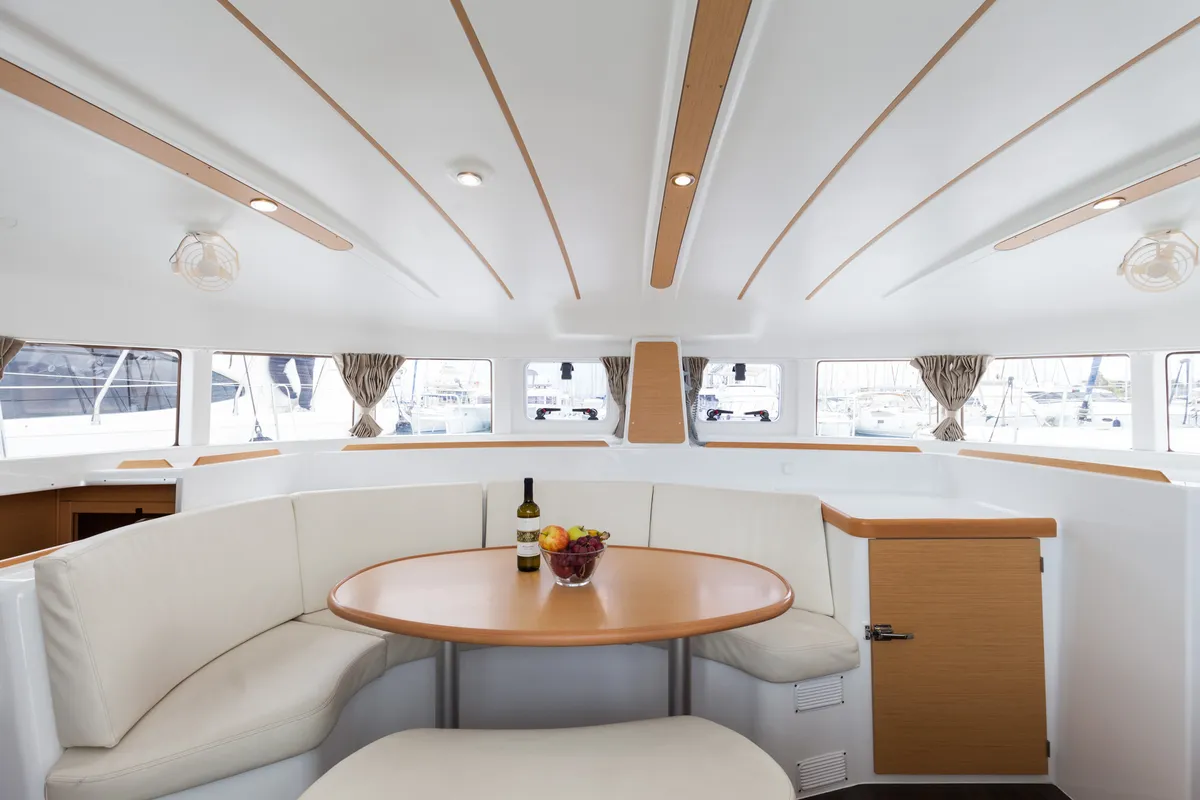 Salon of Vienna, a Lagoon 380 S2 catamaran at Preveza, Greece