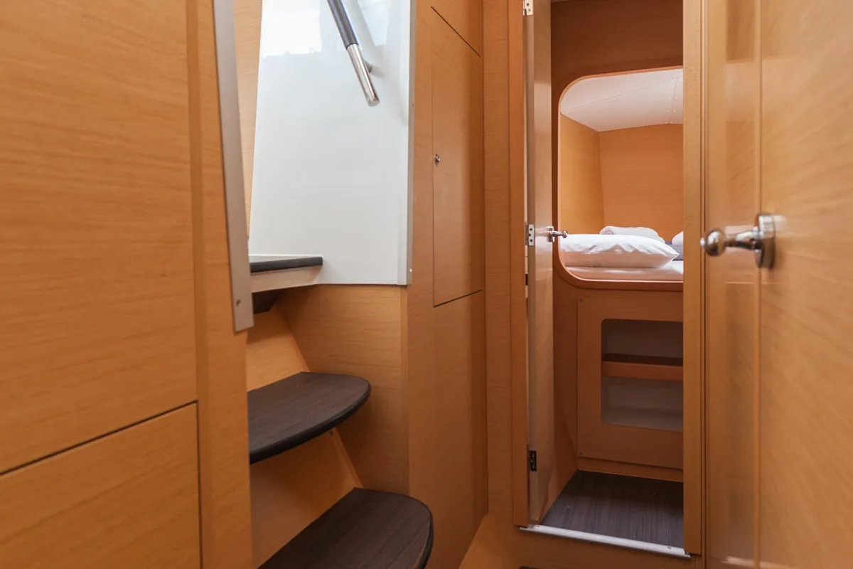 Cabin on Vienna, a Lagoon 380 S2 catamaran at Preveza, Greece