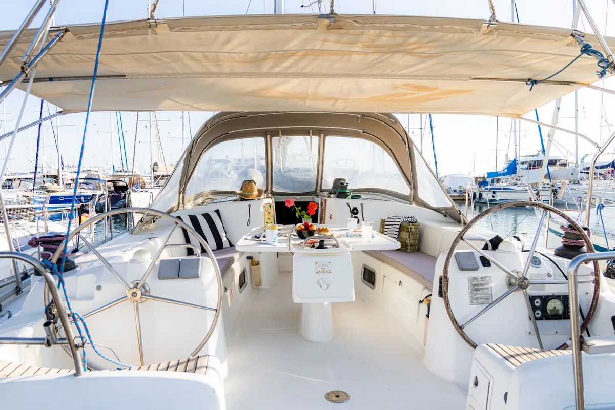 Elisavet, a Beneteau Cyclades 50.5 sailboat at Athens, Marina Delta Kallithea, Greece