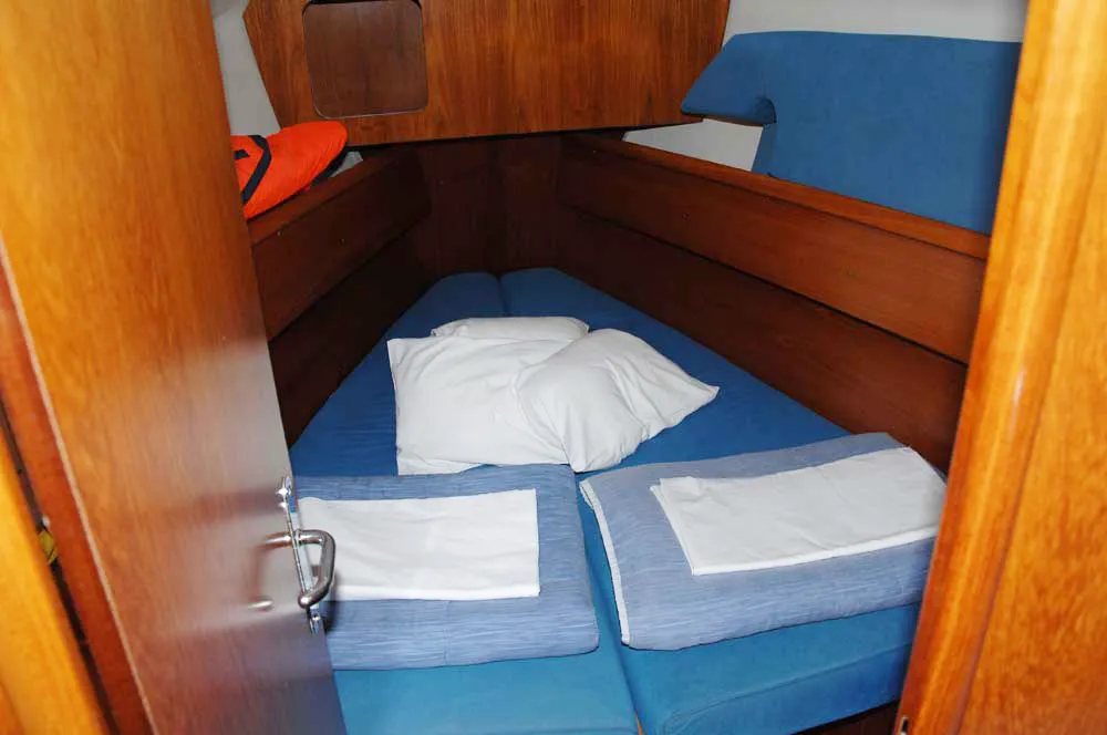 Cabin on Valerina, a Jeanneau Sun Odyssey 35 sailboat at Split, Croatia