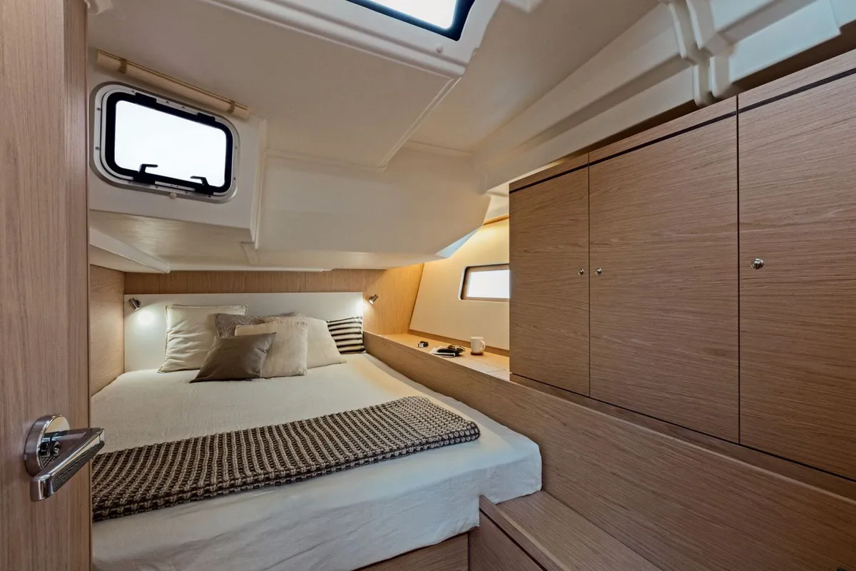 Cabin on O L G A, a Beneteau Oceanis 51.1 sailboat at Athens, Greece