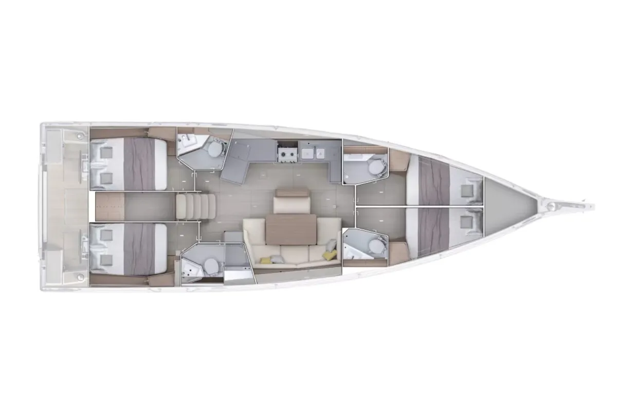 Comfort, a Beneteau Oceanis 47 sailboat at Tropea, Italy