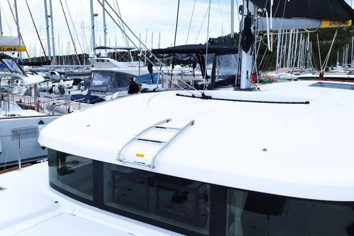 Salon of Venus, a Lagoon 40 catamaran at Grad Biograd na Moru, Croatia