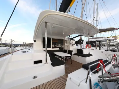 Deck of Venus, a Lagoon 40 catamaran at Grad Biograd na Moru, Croatia
