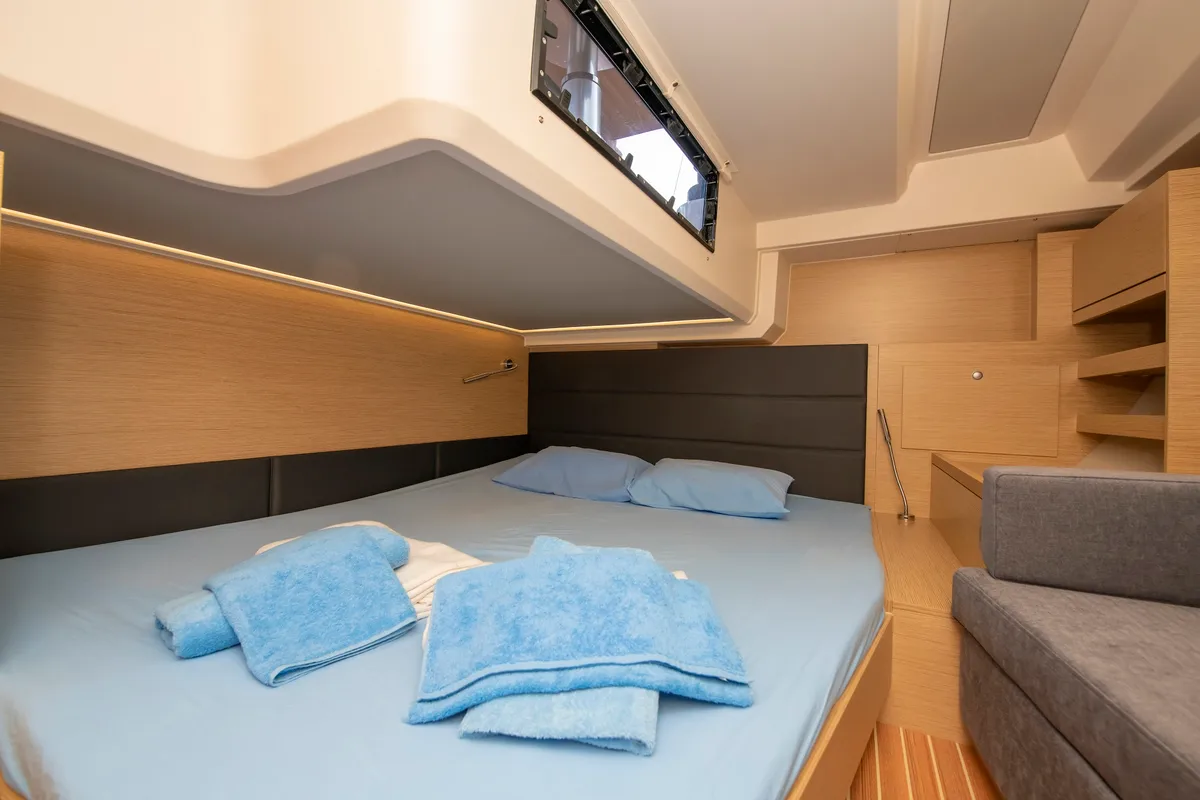 Cabin on Playa, a Hanse 548 sailboat at Fethiye, Turkey