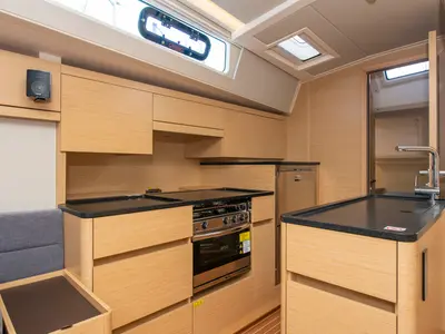 Galley of Playa, a Hanse 548 sailboat at Fethiye, Turkey