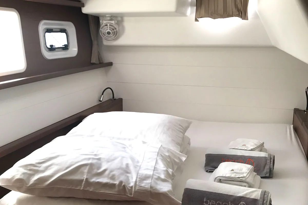 Cabin on Adriatic Cheetah, a Lagoon 450 F catamaran at Grad Kaštela, Croatia