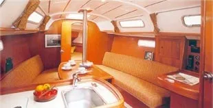 Galley of Sunsail 31 Classic, a Beneteau Oceanis 311 sailboat at Procida, Italy