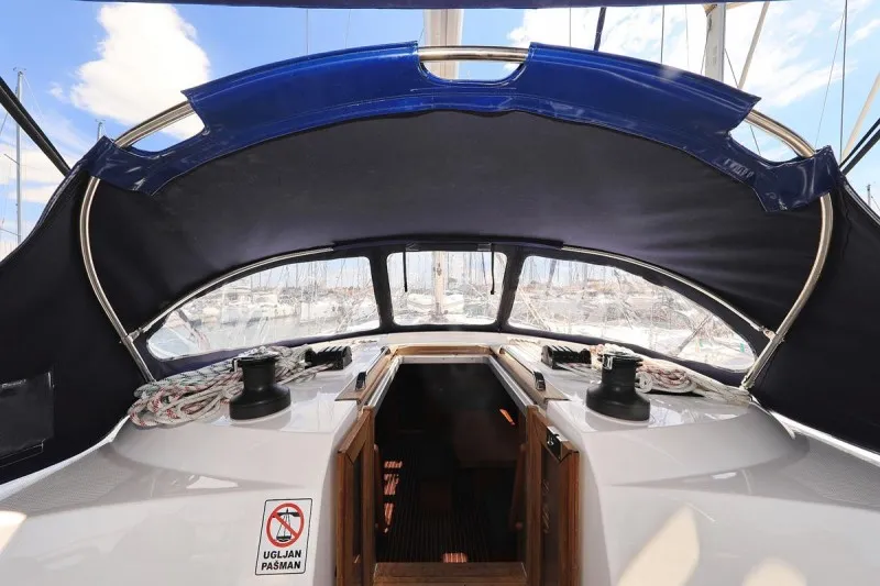 Cockpit of Angel, a Bavaria Cruiser 46 sailboat at Grad Biograd na Moru, Croatia