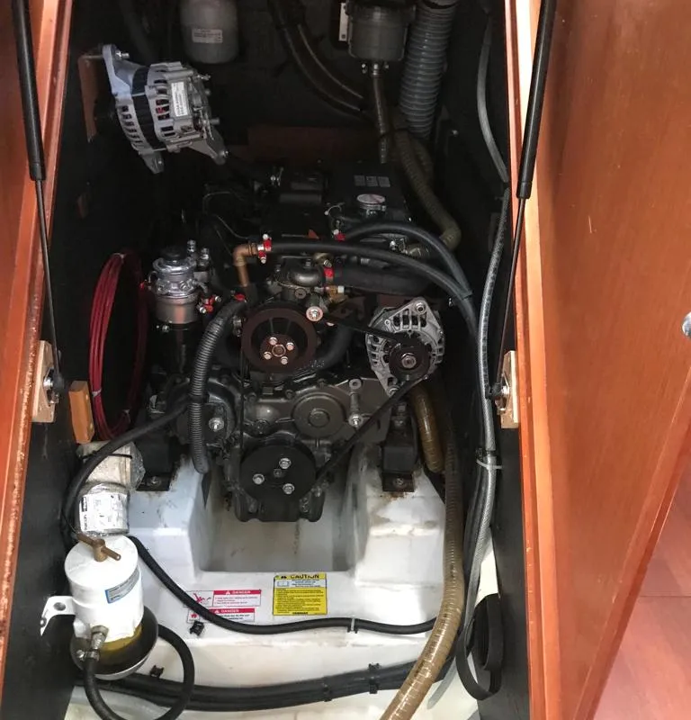 Alboran Gin Fizz, a Beneteau Oceanis 45 sailboat at es Jonquet, Spain