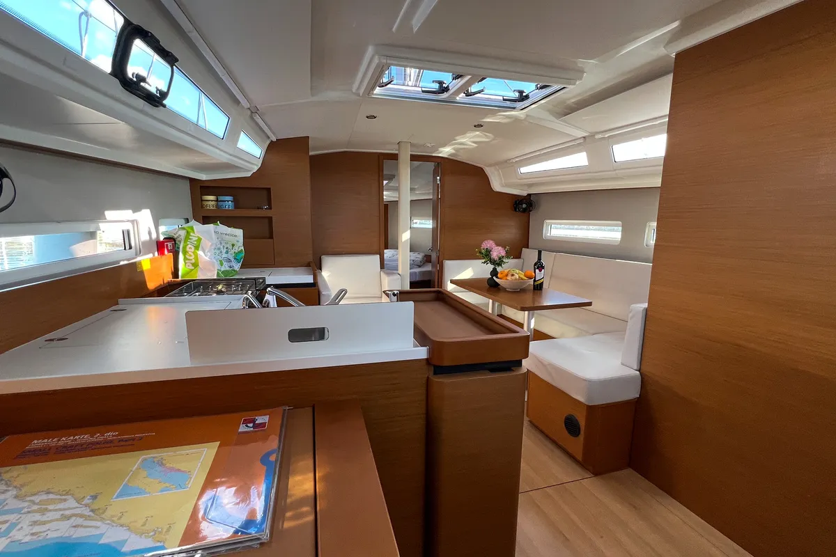 Evelyne, a Jeanneau Sun Odyssey 410 sailboat at Pirovac, Croatia
