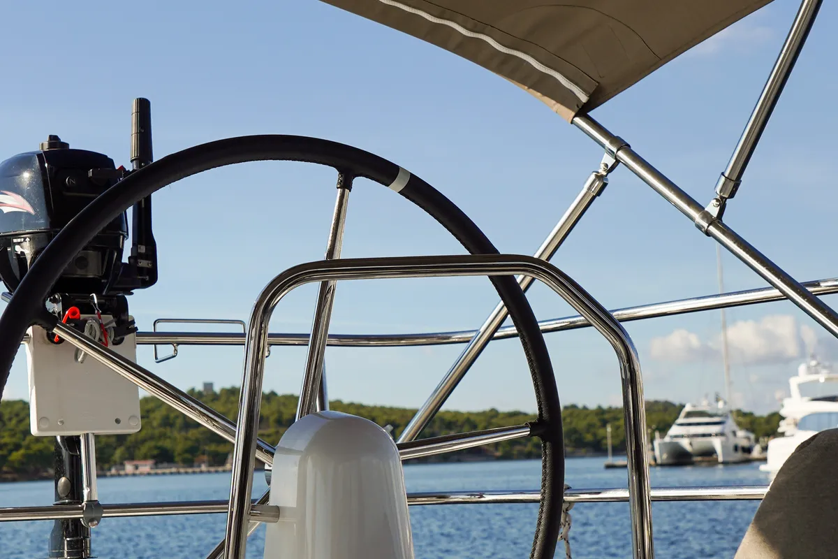 Evelyne, a Jeanneau Sun Odyssey 410 sailboat at Pirovac, Croatia