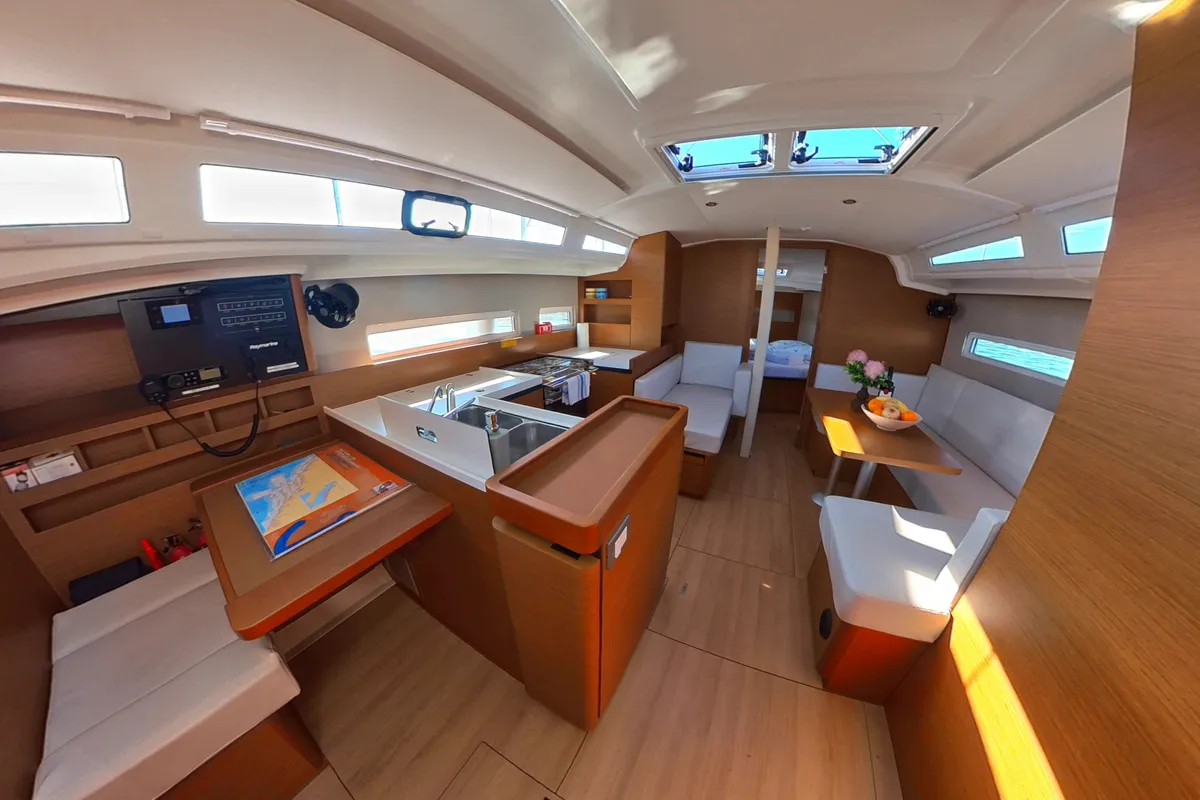 Evelyne, a Jeanneau Sun Odyssey 410 sailboat at Pirovac, Croatia