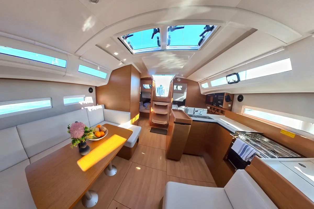 Evelyne, a Jeanneau Sun Odyssey 410 sailboat at Pirovac, Croatia