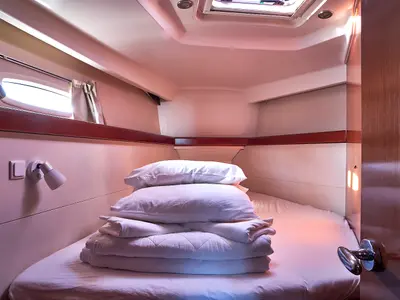 Cabin on Miha, a Beneteau Oceanis 46 sailboat at Biograd na Moru, Croatia