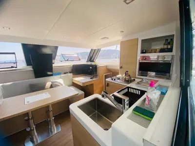 Galley of Classic, a Aventura 37 catamaran at Porto-Vecchio, France