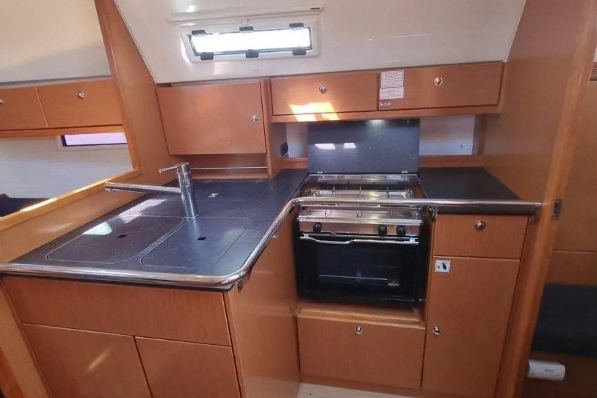 Galley of Eleven, a Bavaria 36 Cruiser sailboat at Izola / Isola, Slovenia