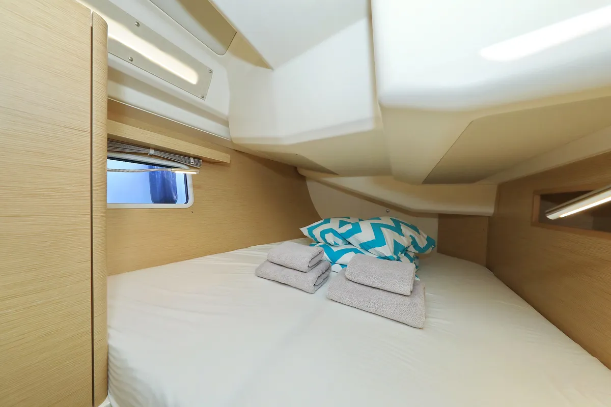 Cabin on Whatever, a Hanse 458 sailboat at Grad Kaštela, Croatia