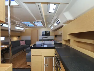 Galley of Whatever, a Hanse 458 sailboat at Grad Kaštela, Croatia