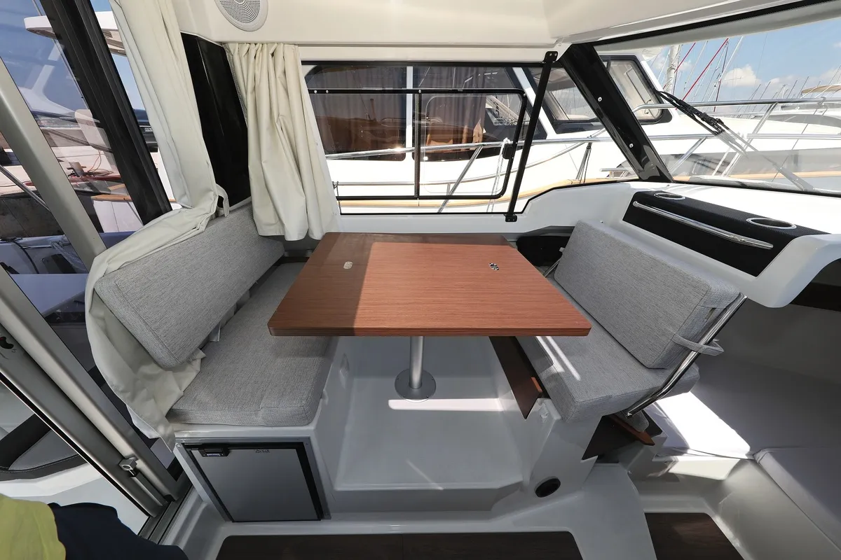 Salon of Frida, a Jeanneau Merry Fisher 795 motorboat at Grad Biograd na Moru, Croatia