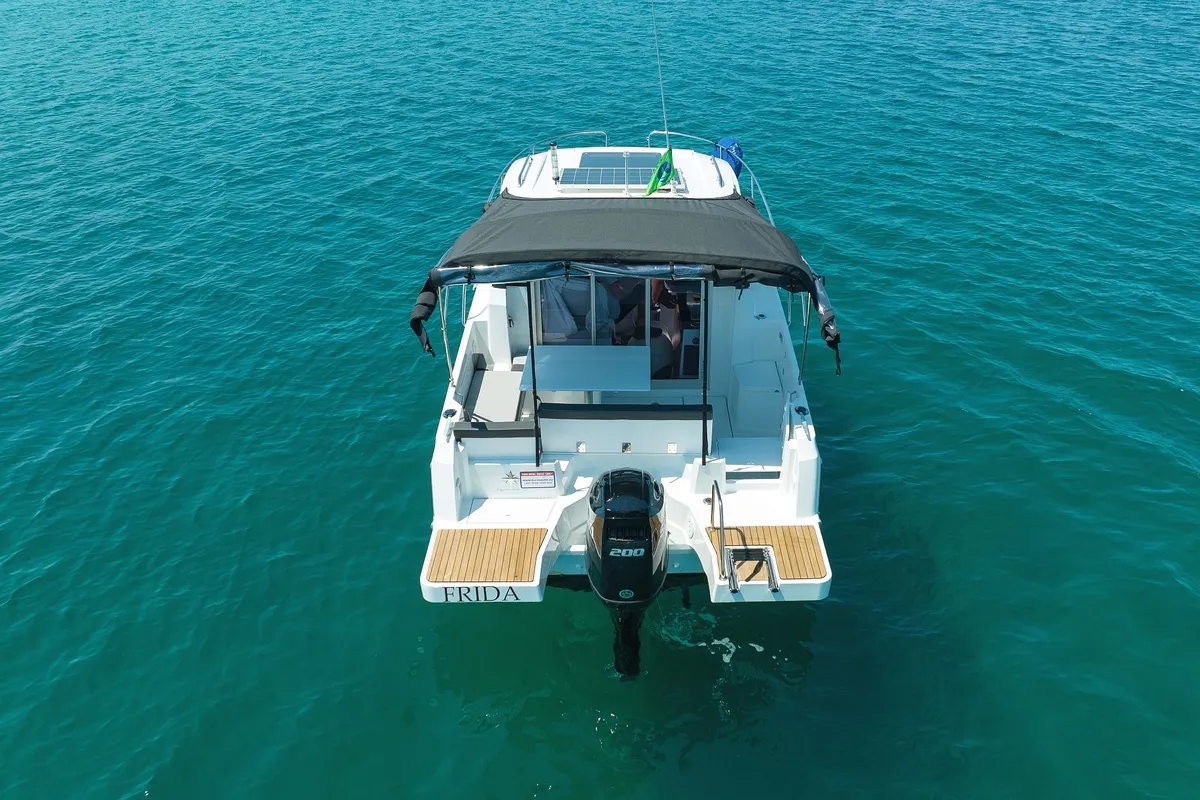Exterior view of Frida, a Jeanneau Merry Fisher 795 motorboat at Grad Biograd na Moru, Croatia
