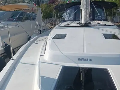 Deck of Bavaria C42, a sailboat at Vibo Valentia, Italy