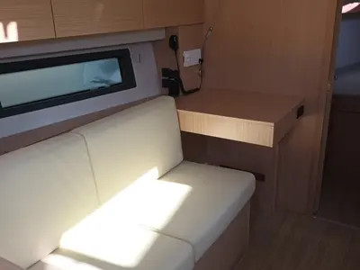 Salon of Bavaria C42, a sailboat at Vibo Valentia, Italy