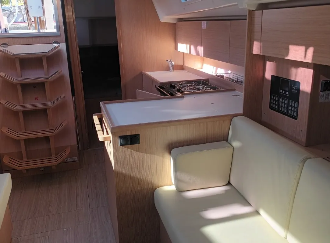 Galley of Bavaria C42, a sailboat at Vibo Valentia, Italy