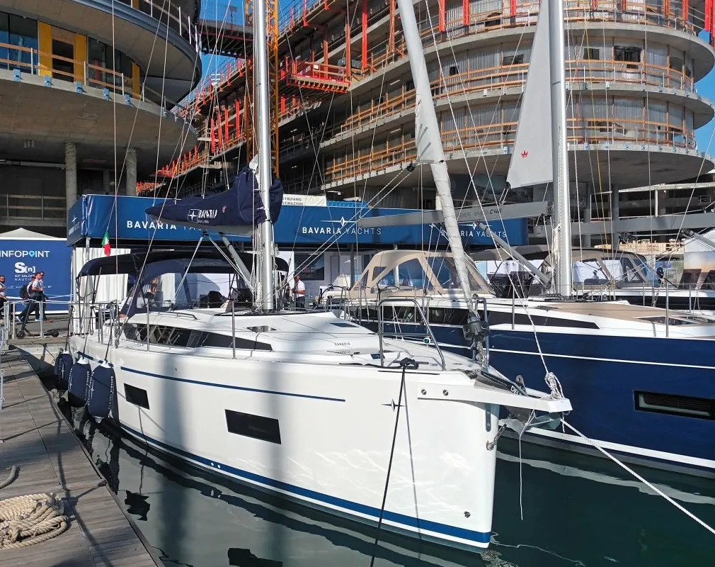 Exterior view of Bavaria C42, a sailboat at Vibo Valentia, Italy