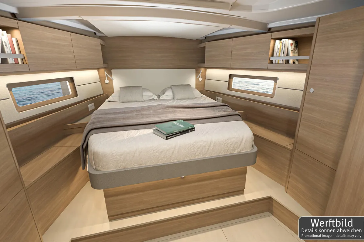 Cabin on FOX one, a Beneteau Oceanis 47 sailboat at Rogoznica, Croatia