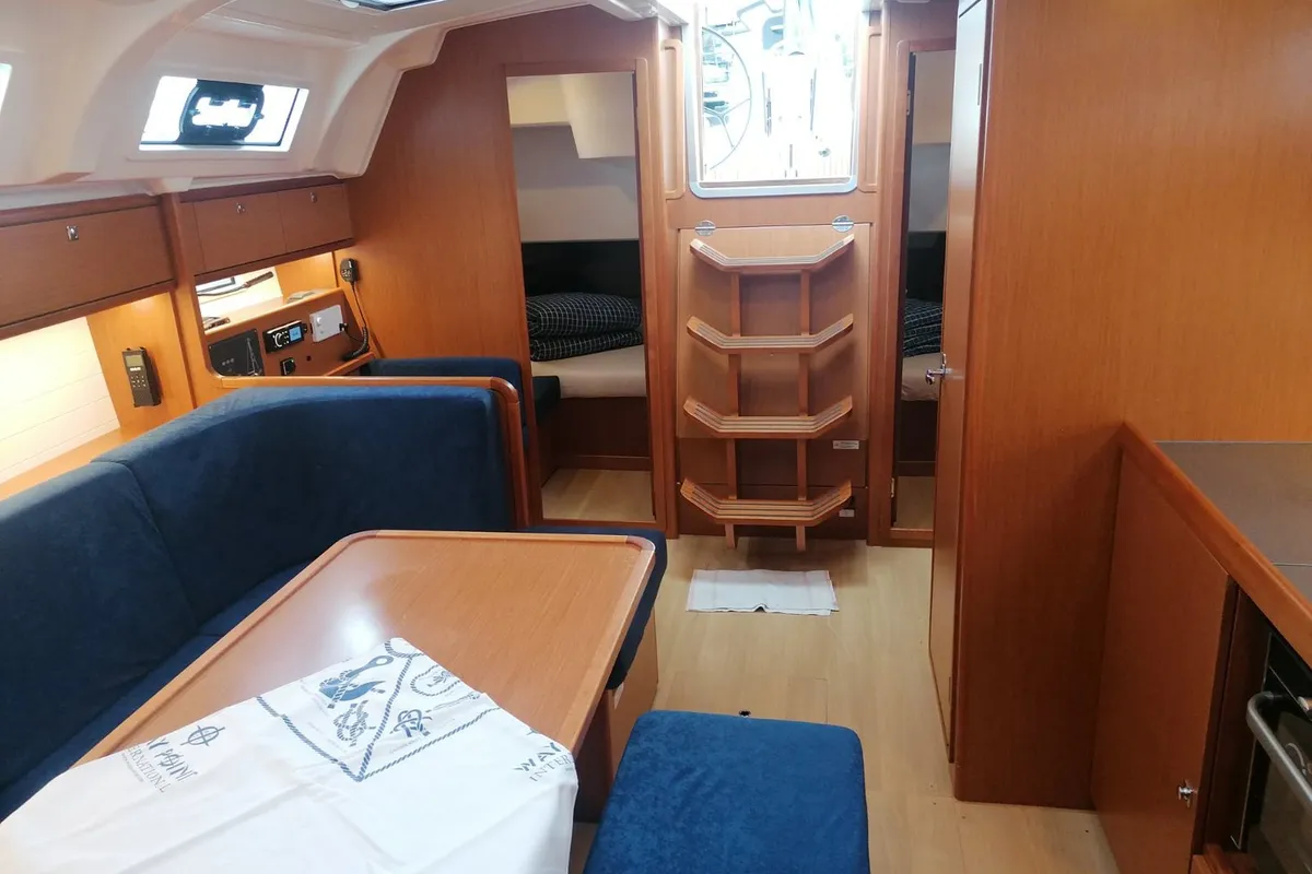 Salon of Virginia, a Bavaria Cruiser 41 sailboat at Pula, Croatia