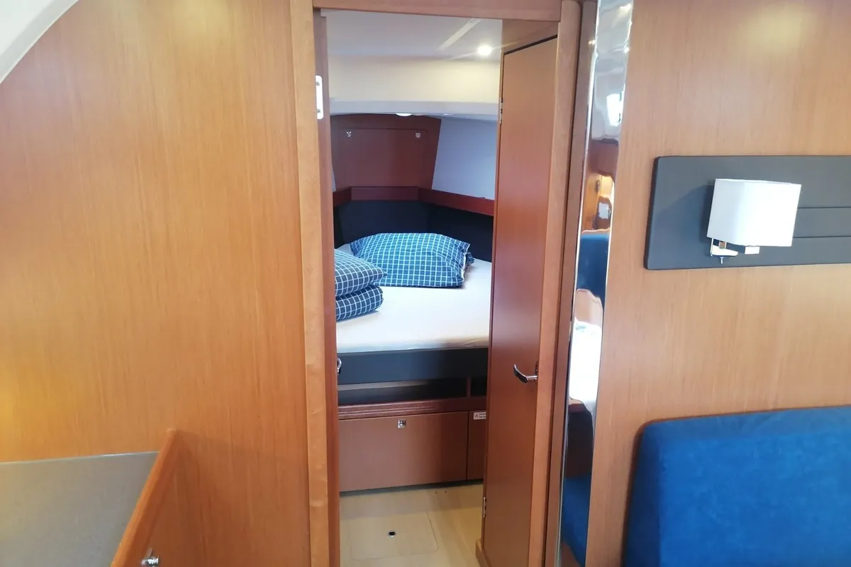 Cabin on Virginia, a Bavaria Cruiser 41 sailboat at Pula, Croatia