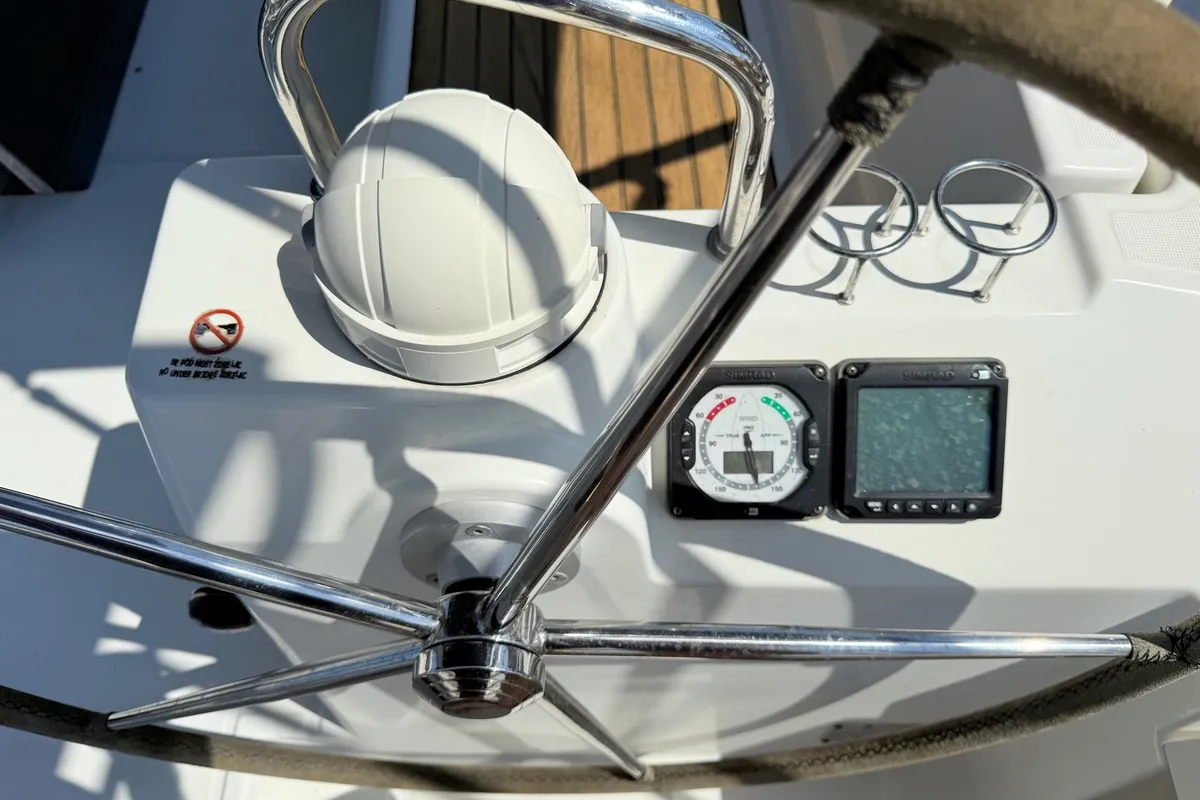 Cockpit of Sluničko, a Beneteau Oceanis 41 sailboat at Općina Sukošan, Croatia