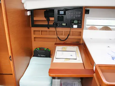 Salon of Modesty, a Jeanneau Sun Odyssey 440 sailboat at Dubrovnik, Croatia