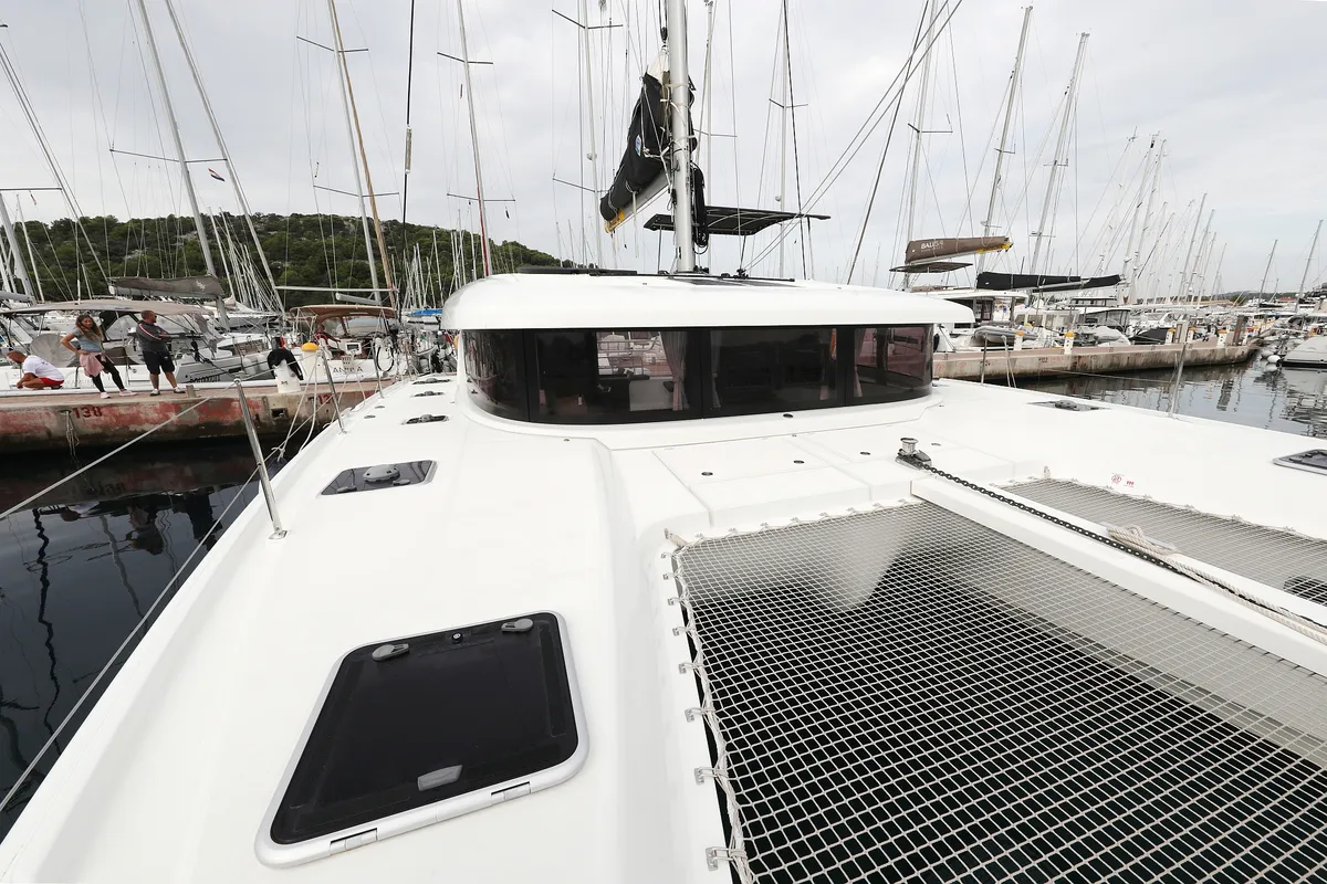 Deck of Air Wave, a Lagoon 42 catamaran at Općina Rogoznica, Croatia