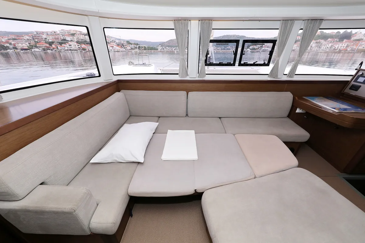 Salon of Air Wave, a Lagoon 42 catamaran at Općina Rogoznica, Croatia