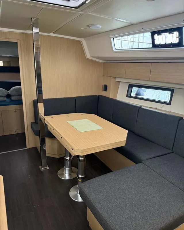 Salon of Aurelia, a Bavaria C42 Style sailboat at Palma de Mallorca, Spain