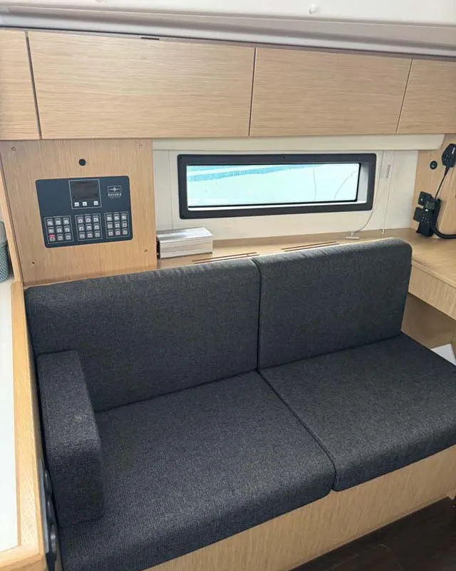 Salon of Aurelia, a Bavaria C42 Style sailboat at Palma de Mallorca, Spain