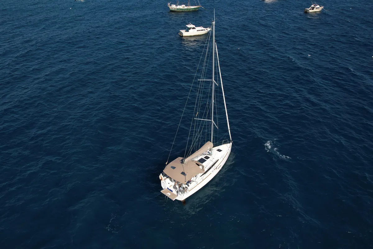 FIRRINGALLO, a Jeanneau Sun Odyssey 349 sailboat at es Jonquet, Spain