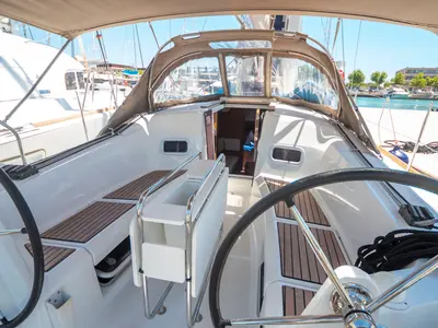 FIRRINGALLO, a Jeanneau Sun Odyssey 349 sailboat at es Jonquet, Spain